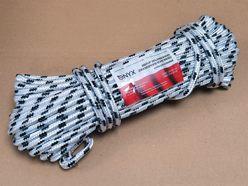 Трос ФАЛ надпотужний Onyx 10мм 25м Зусилля на розрив 1500кг, мотузка, канат, шнур Трос ФАЛ надпотужний Onyx 10мм 25м Зусилля на розрив 1500кг, мотузка, канат, шнур