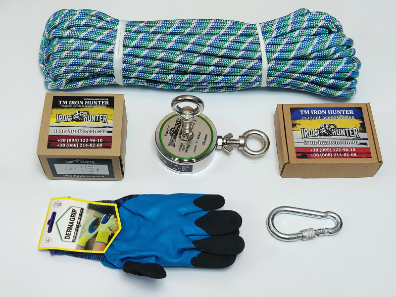 Двосторонній пошуковий магніт F300x2 (зусилля 365кг) IRON HUNTER Двосторонній пошуковий магніт F300x2 (зусилля 365кг) IRON HUNTER