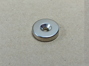 Неодимовый магнит диск 20x5мм под потай 4/8мм (зенковка)