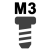 Різьба: М3